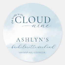 Adesivo Redondo Cloud Nine Bachelorette Weekend Sticker