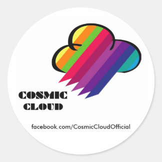 Adesivo Redondo Cloud Sticker Cósmico