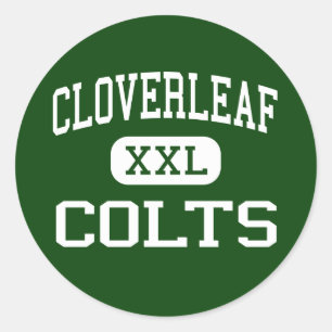 Adesivo Redondo Cloverleaf - Colts - Segundo grau - Medina Ohio