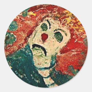 ADESIVO REDONDO CLOWN FROWN