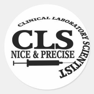 ADESIVO REDONDO CLS SLOGAN NICE E CIENTISTA CLÍNICA DO LAB