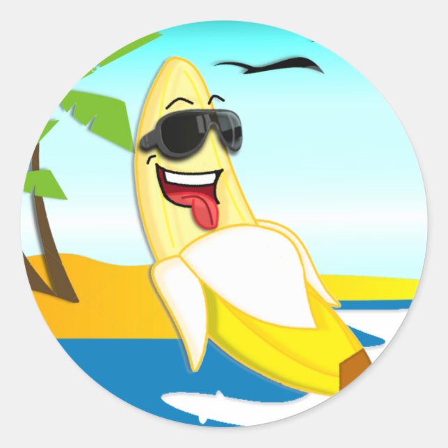 Adesivo Redondo Club Bananas - Produto Oficial (Frente)