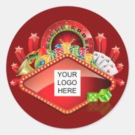 Adesivo Redondo Club Casino Night