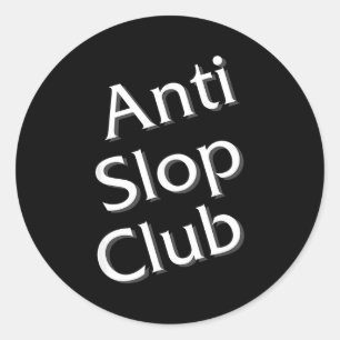 Adesivo Redondo Clube Anti Lixo Inteligência Artificial Ai Llm Des