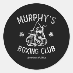 Adesivo Redondo Clube Boxing de Murphy - American Irish Boxer