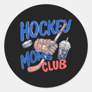 Adesivo Redondo Clube das Mães de Hockey Dia das Mães Dia de Jogo