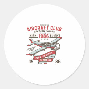 Adesivo Redondo Clube de Aeronaves