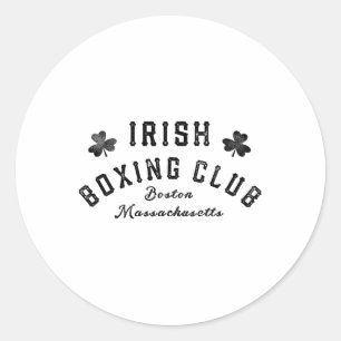 Adesivo Redondo Clube de Boxe Irlandês - Boston Machusetts 1