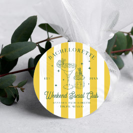 Adesivo Redondo Clube de Coquetéis de Verão | Despedida de Solteir