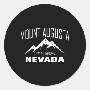 Adesivo Redondo Clube de Cume de Escalada de Nevada Mount Augusta 