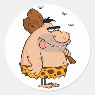 ADESIVO REDONDO CLUBE DE DETENÇÃO DE CAVEMAN