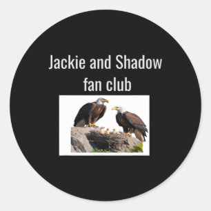 Adesivo Redondo Clube de Fãs Jackie e Shadow Águias _1