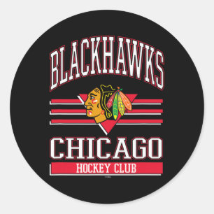 Adesivo Redondo Clube de Hóquei Chicago Blackhawks Preto Licenciad