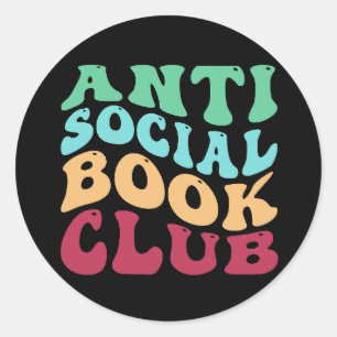 Adesivo Redondo Clube de Leitura Antissocial