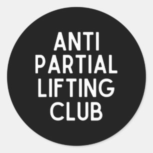 Adesivo Redondo Clube de Levantamento de Potência Anti Levantament