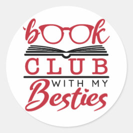 Adesivo Redondo Clube de Livro com Minhas Besties