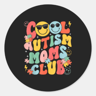 Adesivo Redondo Clube de Mães Autistas Legais Conscientização do A