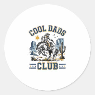 Adesivo Redondo Clube de Pais Legais Design de Camisa Western Cowb