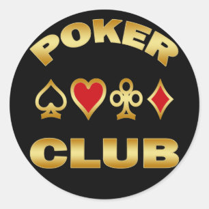 ADESIVO REDONDO CLUBE DE POKER