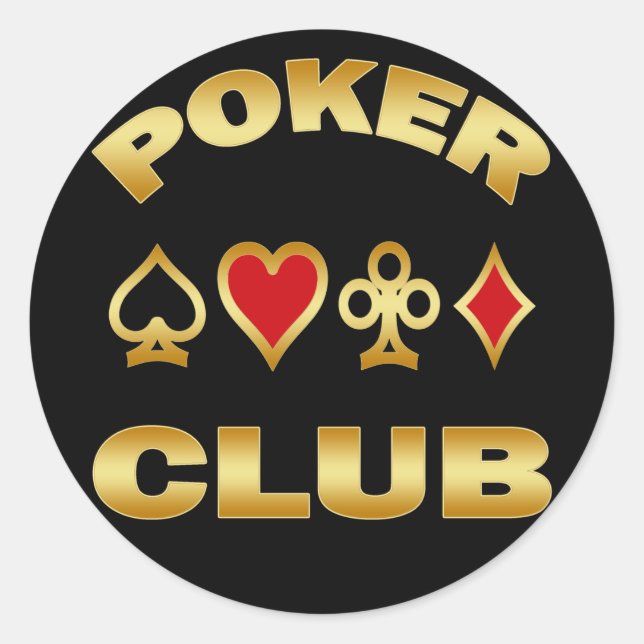 ADESIVO REDONDO CLUBE DE POKER (Frente)