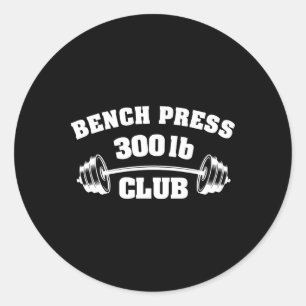 Adesivo Redondo Clube de Supino Reto de 136 Kg Academia Levantamen