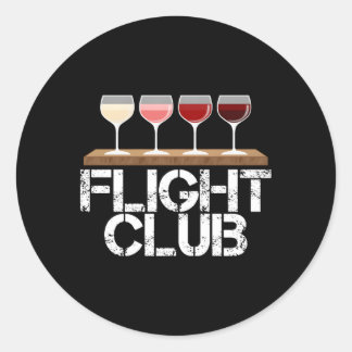 Adesivo Redondo Clube de Vinho de Voo Fomo Provando de Vinho Rosa