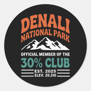 Adesivo Redondo Clube Denali 30 Por Cento Est 2025 Aventura de Cam