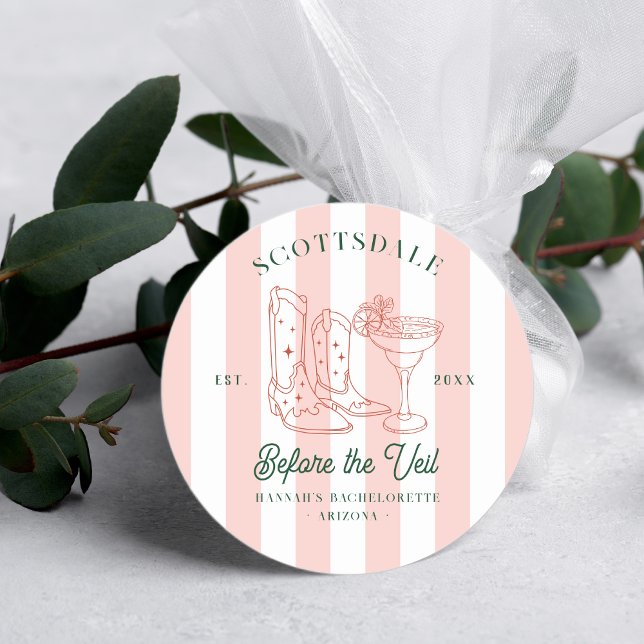 Adesivo Redondo Clube Desert Cowgirl | Bachelorette (Criador carregado)