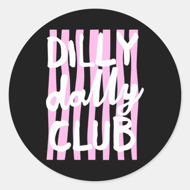 Adesivo Redondo Clube Dilly Dally (Frente)