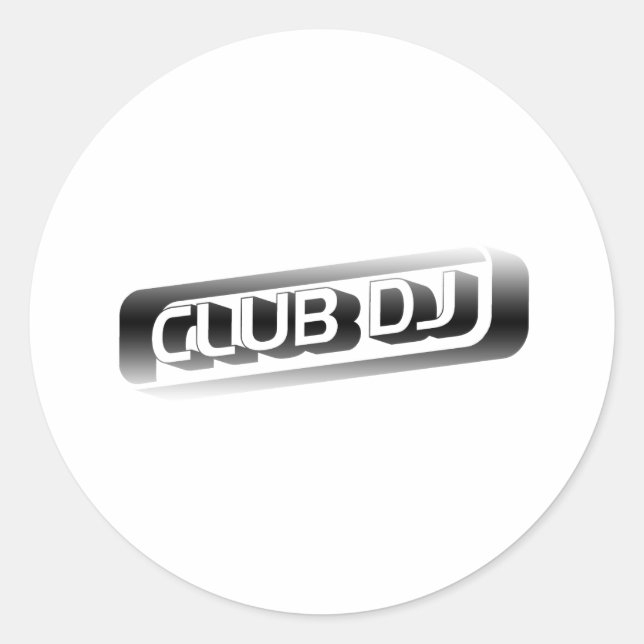 Adesivo Redondo Clube DJ (Frente)