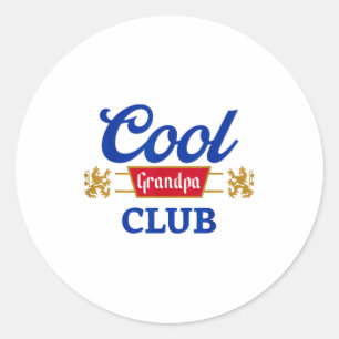 Adesivo Redondo Clube do Avô Retro Legal Família Correspondente Di