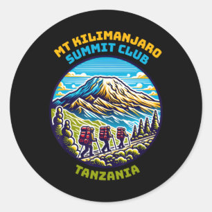 Adesivo Redondo Clube do Cume do Monte Kilimanjaro Tanzânia O Mais