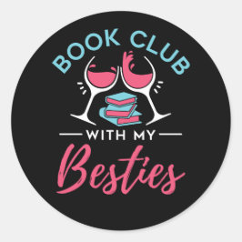 Adesivo Redondo Clube do Livro Bonito com Minhas Besties