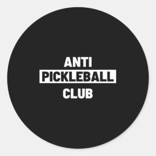 Adesivo Redondo Clube engraçado irônico anti-pickleball pickle bal