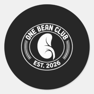 Adesivo Redondo Clube One Bean 2026 Transplante de Doador de Rim