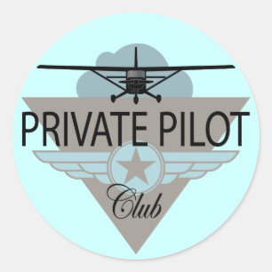 Adesivo Redondo Clube Piloto Privado