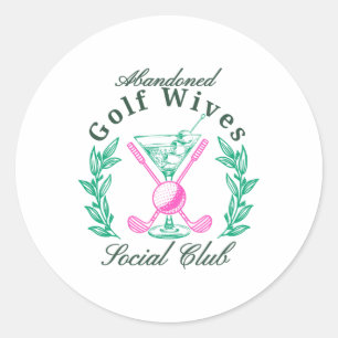 Adesivo Redondo Clube Social das Esposas de Golfe Abandonadas