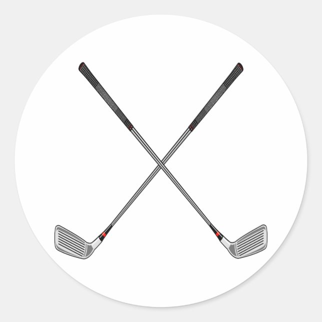 Adesivo Redondo Clubs cruzados (Frente)