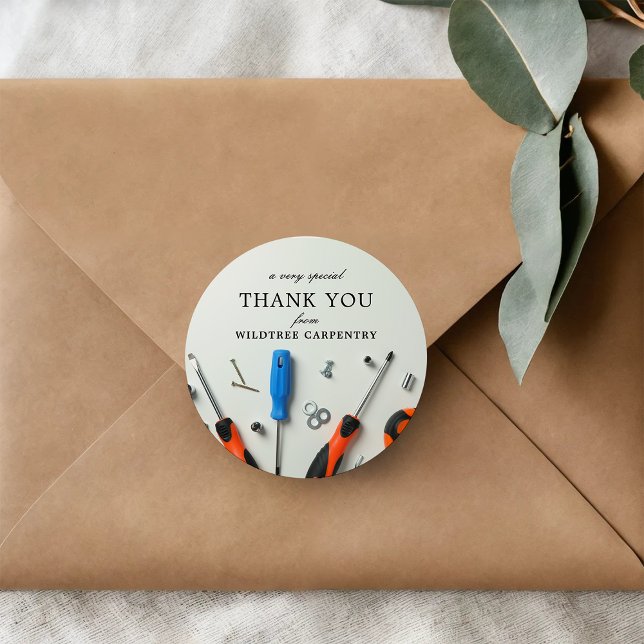 Adesivo Redondo Cluster de Construção | Um agradecimento especial (Criador carregado)