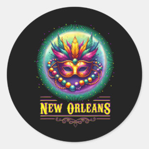 Adesivo Redondo Cly Nova Orleans Bourbon Street Legal Diversão Nol
