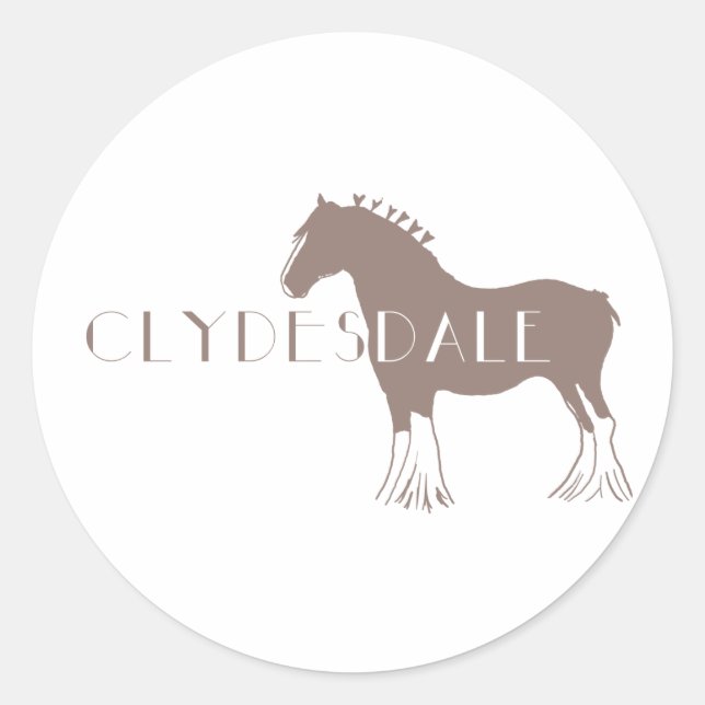 Adesivo Redondo Clydesdale (Frente)