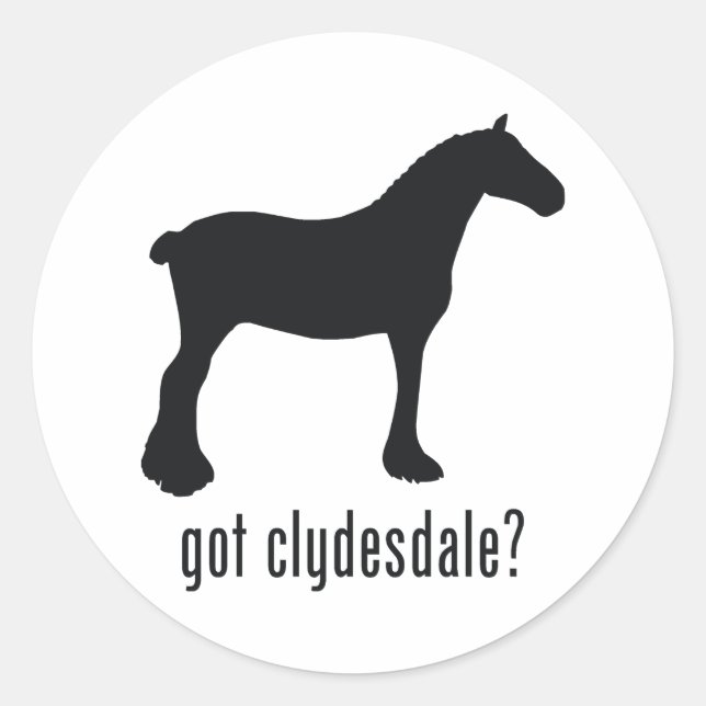Adesivo Redondo Clydesdale (Frente)