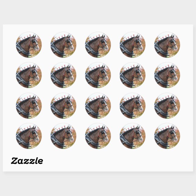 Adesivo Redondo Clydesdale Sticker (Folha)