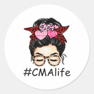 Adesivo Redondo Cma Médico Certificado Dia de São Valentão Me Cute