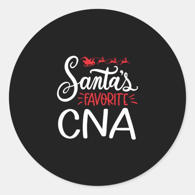 Adesivo Redondo CNA Natal Santas favorita da CNA (Frente)