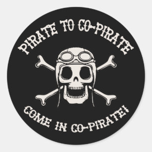 Adesivo Redondo Co-Pirata do pirata