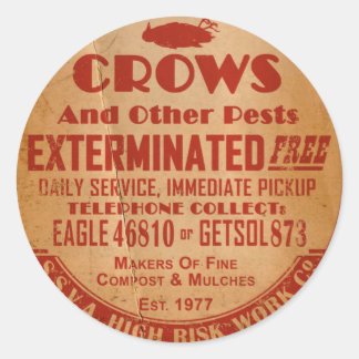 Adesivo Redondo Co-Trabalho de Alto Risco SSVA