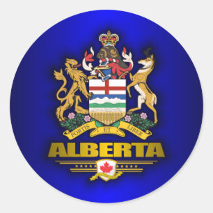 Adesivo Redondo COA de Alberta