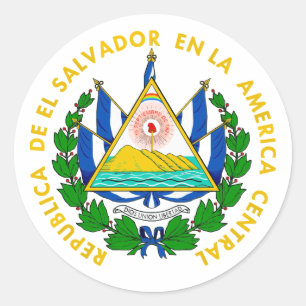 Adesivo Redondo COA de El Salvador