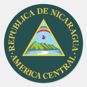 Adesivo Redondo COA de Nicarágua